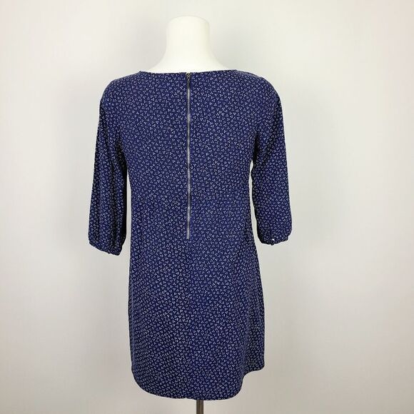 old Navy Long Sleeve Navy Blue Print Mini Dress XS - Picture 7 of 15